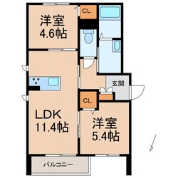 ベレオ茶屋ノ丁の物件間取画像